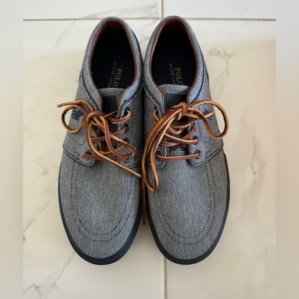 Polo by Ralph Lauren Gray/blue and Brown Boat Shoes